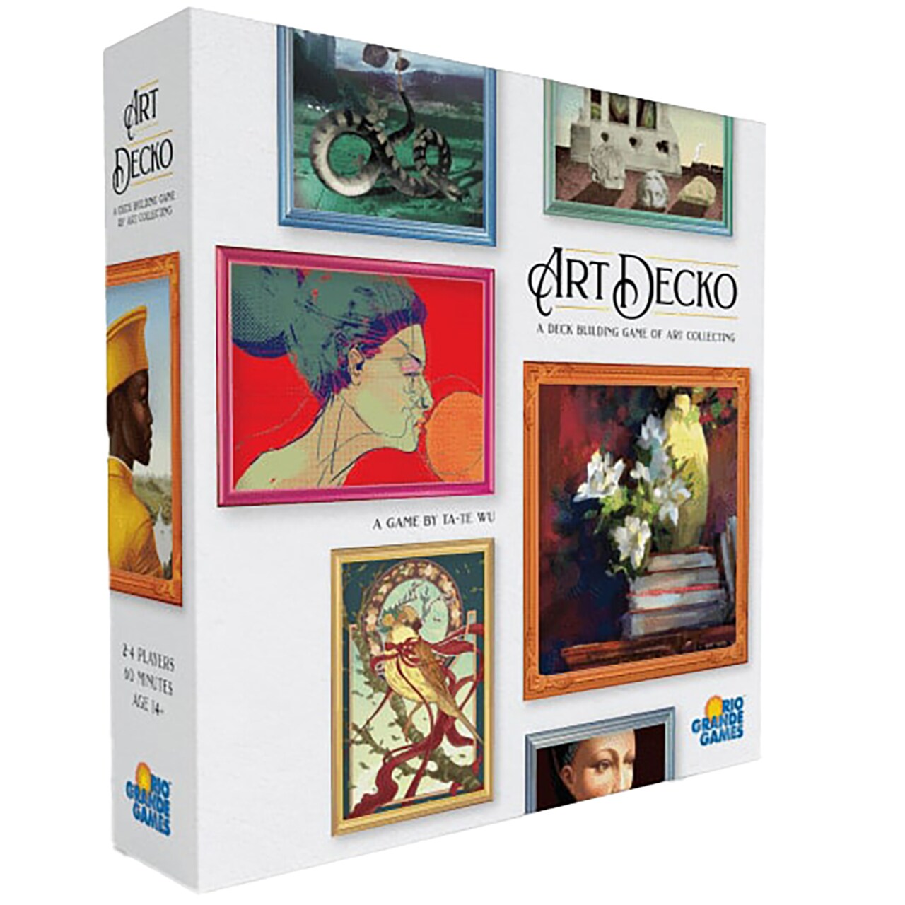 Rio Grande Games: Art Decko - Deck-Building Game of Art Collecting, Buy & Showcase Masterpieces, Unique Starting Decks, Ages 14+, 2-4 Players, 60 Min